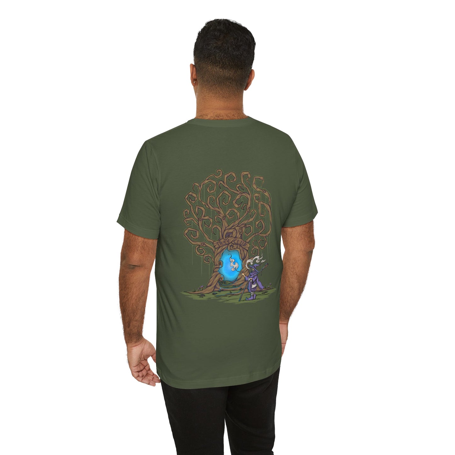 Tree Club Portal Wizard T-Shirt (Back Art)