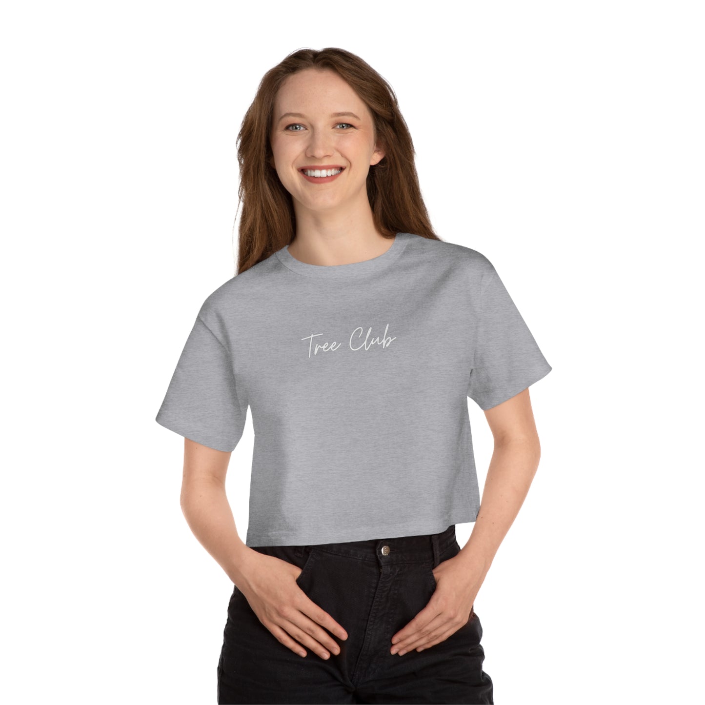 Tree Club X Champion Brand Women's Heritage Cropped T-Shirt