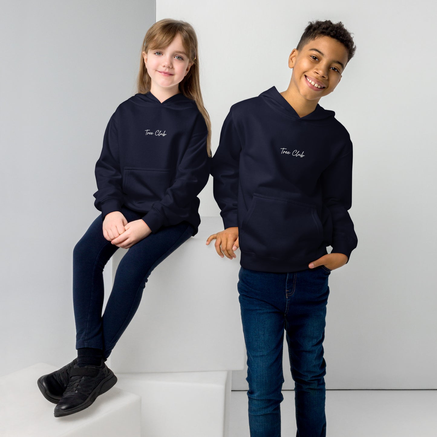 Tree Club Youth/Kids fleece hoodie Embroidered