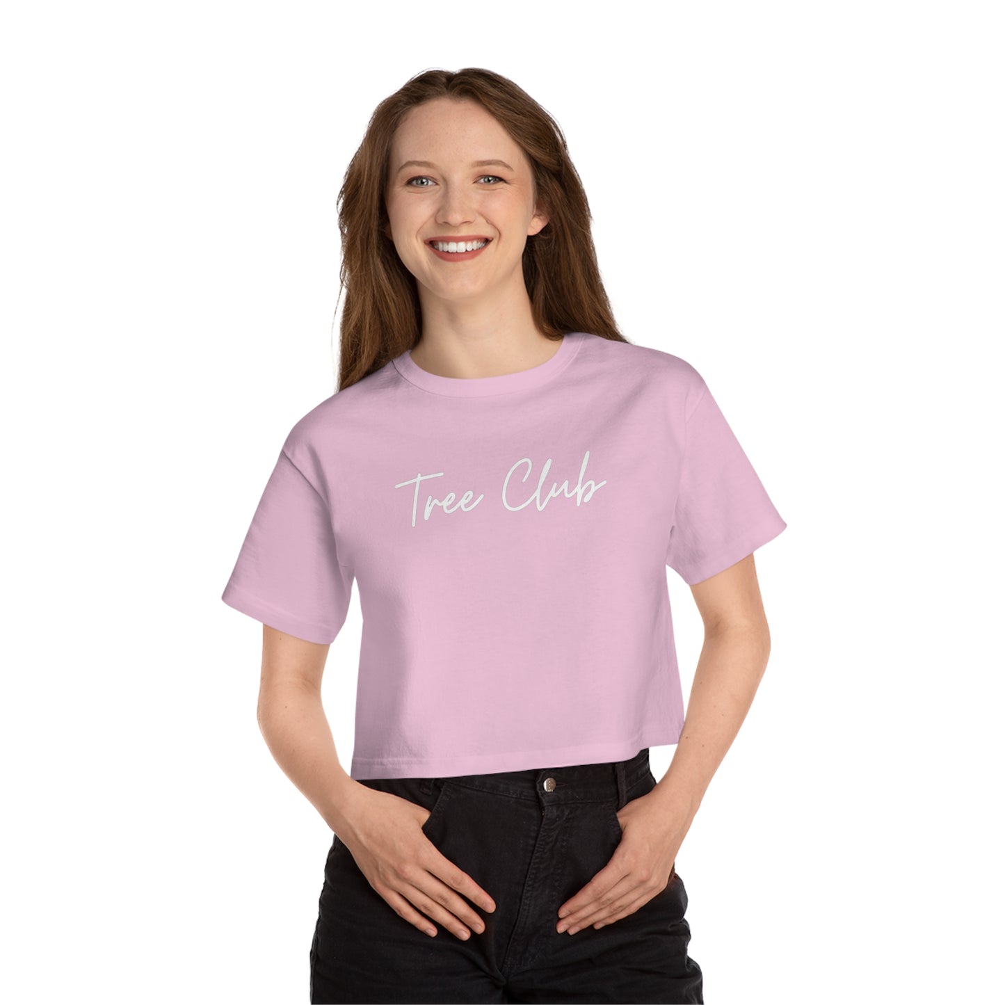 Tree Club X Champion Brand Women's Heritage Cropped T-Shirt